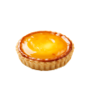 Délicieuse tarte aux œufs artisanale dorée Tarte aux œufs dorée avec croûte feuilletée ondulée et garniture caramélisée brillante